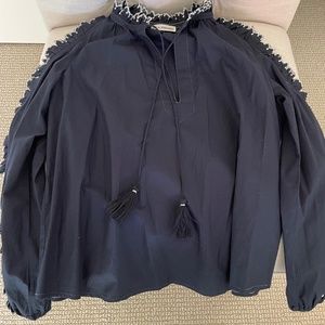 Ulla Johnson , Size 2, Navy cut out blouse